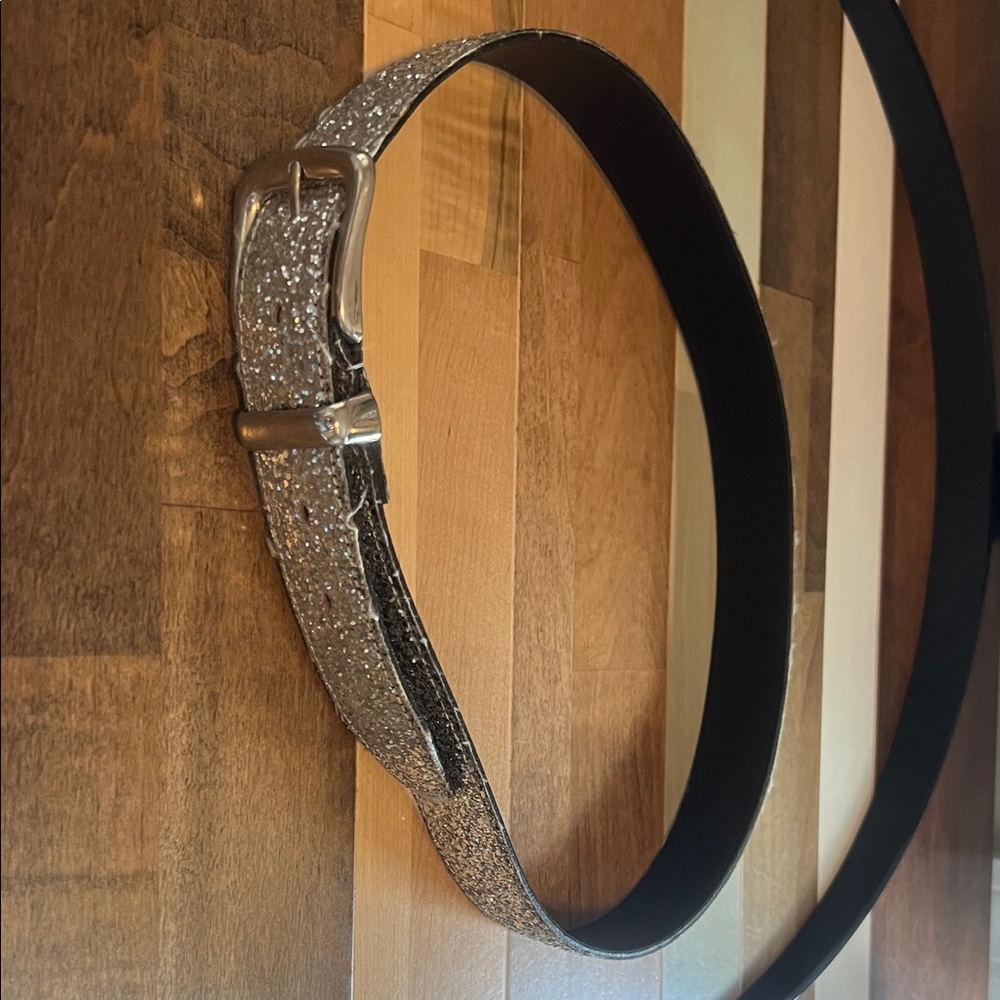 Silver Glitter Women's Belt